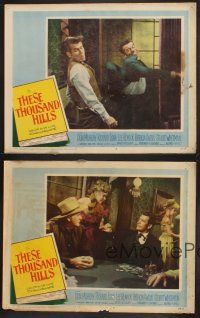 3p276 THESE THOUSAND HILLS 4 LCs '59 cool images of Don Murray, Richard Egan, sexy Lee Remick!