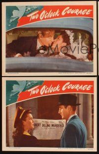 3p547 TWO O'CLOCK COURAGE 3 LCs '44 Anthony Mann directed, Tom Conway, Ann Rutherford!
