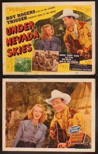 3p042 UNDER NEVADA SKIES 8 LCs '46 Roy Rogers, Dale Evans, Trigger, Gabby Hayes!