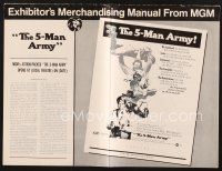 3r188 5-MAN ARMY pressbook '70 Peter Graves, James Daly, Bud Spencer, written by Dario Argento!