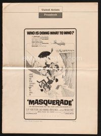 3r245 MASQUERADE pressbook '65 Cliff Robertson, great wacky Jack Rickard artwork!