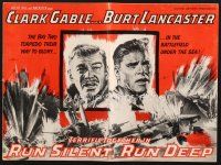 3r263 RUN SILENT, RUN DEEP pressbook '58 Clark Gable & Burt Lancaster in military submarine!