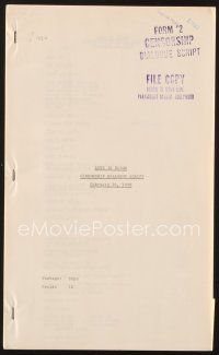 3r130 LOVE IN BLOOM censorship dialogue script February 16, 1935, screenplay by Frank R. Adams!