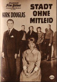 3r349 TOWN WITHOUT PITY German program '61 different images of Kirk Douglas & Christine Kaufmann!