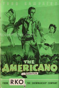 3r193 AMERICANO pressbook '55 Glenn Ford is a stranger to Brazil but no stranger to danger!