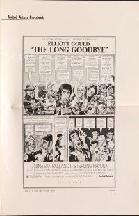 3r240 LONG GOODBYE pressbook '74 Elliott Gould as Philip Marlowe, Sterling Hayden, film noir!