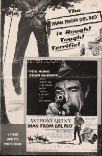 3r243 MAN FROM DEL RIO pressbook '56 Katy Jurado, art of gunslinger Anthony Quinn!