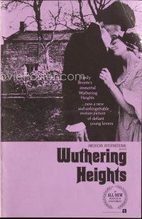 3r282 WUTHERING HEIGHTS pressbook '71 Timothy Dalton as Heathcliff, Anna Calder-Marshall as Cathy!