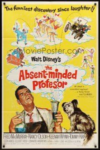 3s013 ABSENT-MINDED PROFESSOR 1sh R74 Walt Disney, Flubber, Fred MacMurray in title role!