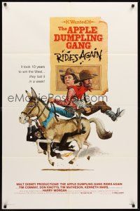 3s035 APPLE DUMPLING GANG RIDES AGAIN 1sh '79 wacky art of Don Knotts & Tim Conway on donkey!