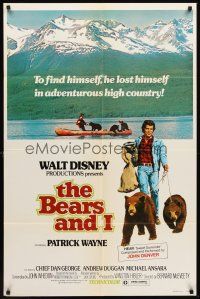 3s060 BEARS & I 1sh '74 Patrick Wayne left a troubled world and found adventure, Walt Disney