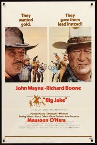 3s072 BIG JAKE 1sh '71 Richard Boone wanted gold but John Wayne gave him lead instead!