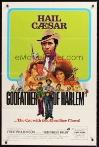3s078 BLACK CAESAR int'l 1sh '73 by Fred Williamson, Godfather of Harlem art by Akimoto!