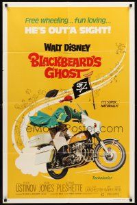 3s085 BLACKBEARD'S GHOST 1sh R76 Walt Disney, artwork of wacky invisible pirate Peter Ustinov!