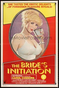 3s103 BRIDE'S INITIATION 1sh '76 tasty erotic delights, art of sexy superstar Carol Connors!