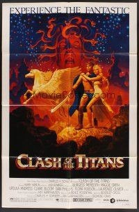 3s144 CLASH OF THE TITANS 1sh '81 Ray Harryhausen, great fantasy art by Greg & Tim Hildebrandt!