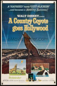 3s166 COUNTRY COYOTE GOES HOLLYWOOD 1sh '65 Walt Disney