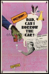 3s176 DAD CAN I BORROW THE CAR 1sh '70 ultra rare Walt Disney short about learning to drive!