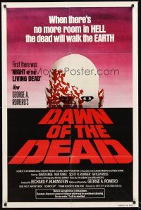 3s181 DAWN OF THE DEAD 1sh '79 George Romero, there's no more room in HELL for the dead!