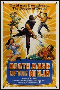 3s188 DEATH MASK OF THE NINJA 1sh '87 cool ninja art, the master executioner, dragon of death!