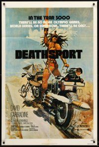 3s191 DEATHSPORT 1sh '78 David Carradine, great artwork of futuristic battle motorcycle!