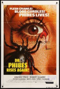 3s214 DR. PHIBES RISES AGAIN 1sh '72 Vincent Price, classic super close up image of beetle in eye!