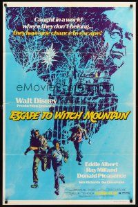 3s234 ESCAPE TO WITCH MOUNTAIN 1sh '75 Disney, they're in a world where they don't belong!