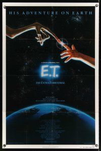 3s224 E.T. THE EXTRA TERRESTRIAL 1sh '82 Steven Spielberg classic, John Alvin art!