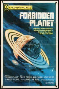 3s266 FORBIDDEN PLANET 1sh R72 Walter Pidgeon, Anne Francis, Leslie Nielsen, Robby the Robot!