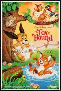 3s274 FOX & THE HOUND 1sh R88 two friends who didn't know they were supposed to be enemies!
