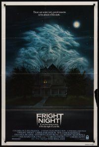 3s278 FRIGHT NIGHT int'l 1sh '85 Roddy McDowall, there are good reasons to be afraid of the dark!