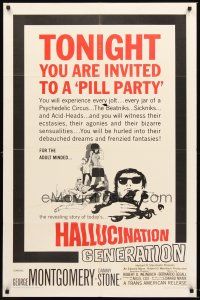 3s307 HALLUCINATION GENERATION 1sh '67 Beatniks, Sickniks & Acid-Heads are bizarre, weird & wild!