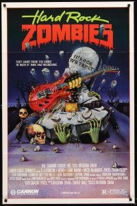 3s311 HARD ROCK ZOMBIES 1sh '84 wild artwork, they came from the grave to rock n' rave & misbehave!