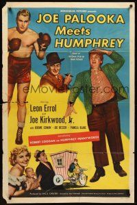 3s380 JOE PALOOKA MEETS HUMPHREY 1sh '50 comic strip boxing, Leon Errol, Joe Kirkwood Jr.!