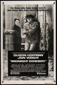 3s492 MIDNIGHT COWBOY 1sh R80 Dustin Hoffman, Jon Voight, John Schlesinger classic!