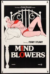 3s500 MIND BLOWERS 1sh '77 cool pop sexploitation art, Mary Stuart, rated x!