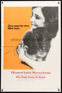 3s569 ONLY GAME IN TOWN int'l 1sh '69 Elizabeth Taylor & Warren Beatty are in love in Las Vegas!