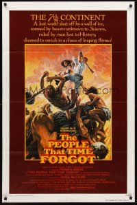 3s588 PEOPLE THAT TIME FORGOT 1sh '77 Edgar Rice Burroughs, a lost continent shut off by ice!