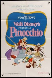 3s603 PINOCCHIO 1sh R78 Disney classic fantasy cartoon about a wooden boy who wants to be real!