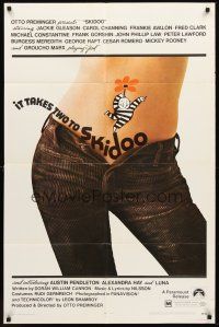 3s758 SKIDOO 1sh '69 Otto Preminger, drug comedy, sexy image of girl with pants unbuttoned!