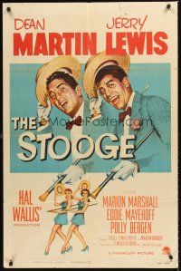 3s804 STOOGE 1sh '52 artwork of singing vaudeville team Dean Martin & Jerry Lewis!