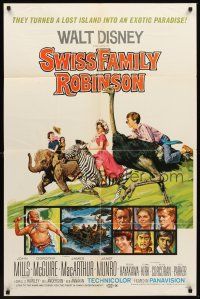 3s840 SWISS FAMILY ROBINSON 1sh R69 John Mills, Walt Disney family fantasy classic!