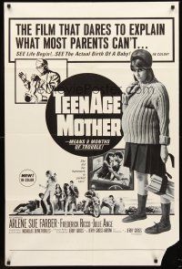 3s860 TEENAGE MOTHER 1sh '66 way more than nine months of trouble, camp classic!