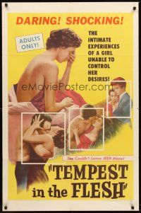 3s862 TEMPEST IN THE FLESH 1sh '54 intimate experiences of a girl unable to control her desires!
