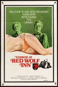 3s867 TERROR AT RED WOLF INN 1sh '72 cannibals, guess what we're having for dinner!