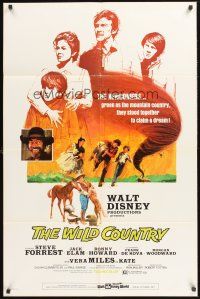 3s973 WILD COUNTRY 1sh '71 Disney, artwork of Vera Miles, Ron Howard and brother Clint Howard!