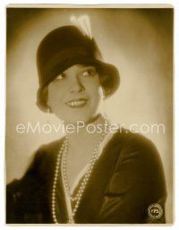 3t134 LILI DAMITA deluxe 8.75x11.5 still '20s head & shoulders smiling portrait in hat & pearls!