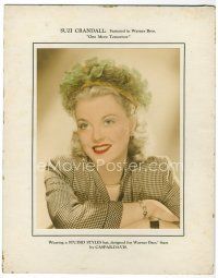3t136 SUZI CRANDALL deluxe 7.5x9.5 still '46 on a special Warner Bros. promo for One More Tomorrow!