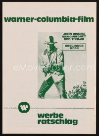 3t500 TRAIN ROBBERS German pressbook '73 cowboy John Wayne & sexy Ann-Margret!