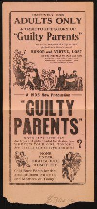 3t390 GUILTY PARENTS herald '34 honor and virture in the pitfalls of jazz and gin!